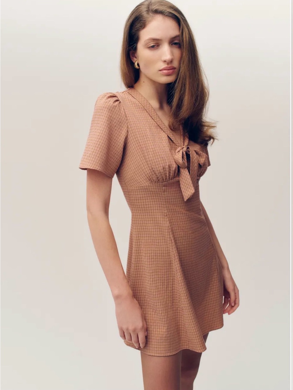 NWT Reformation Tyra Plaid Mini Dress - Picture 3 of 6